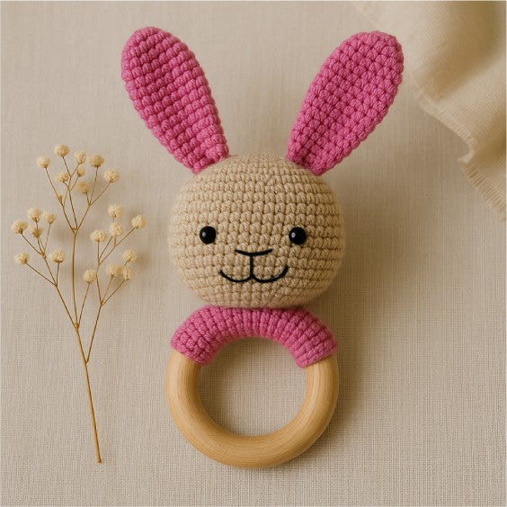 Rattle Bunny - Pink